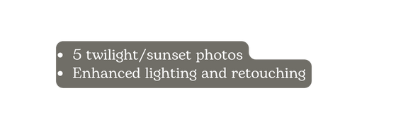 5 twilight sunset photos Enhanced lighting and retouching